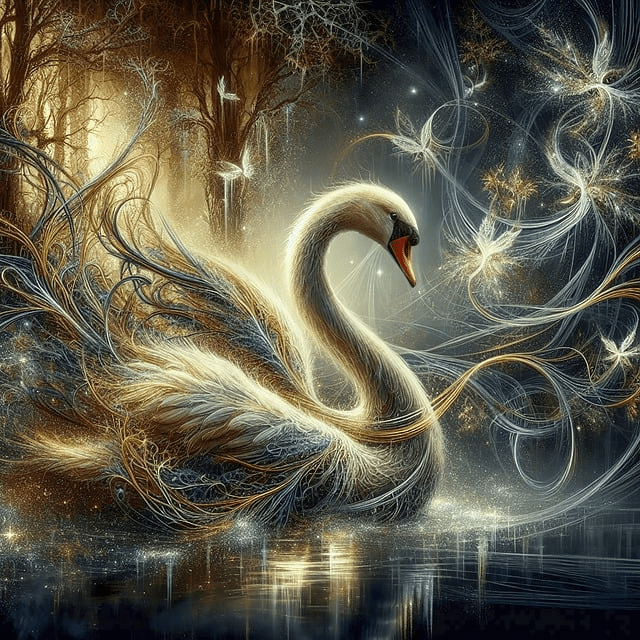 ai generated, white, swan